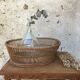Wicker laundry pan