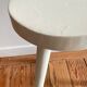 Tabouret tripode bois blanc vintage