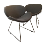 Set of two grey design chairs