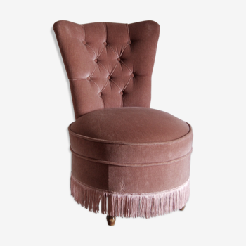 Fauteuil crapaud rose