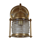 Vintage wallmounted brass lamp from a ship.