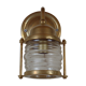 Vintage wallmounted brass lamp from a ship.