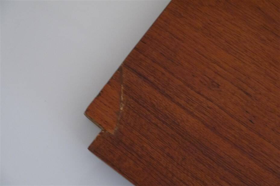 Danish wall shelving system in teak from the 1960s.