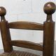 Brutalist children's chair by Charles Doudouyt 1960 oak and wicker