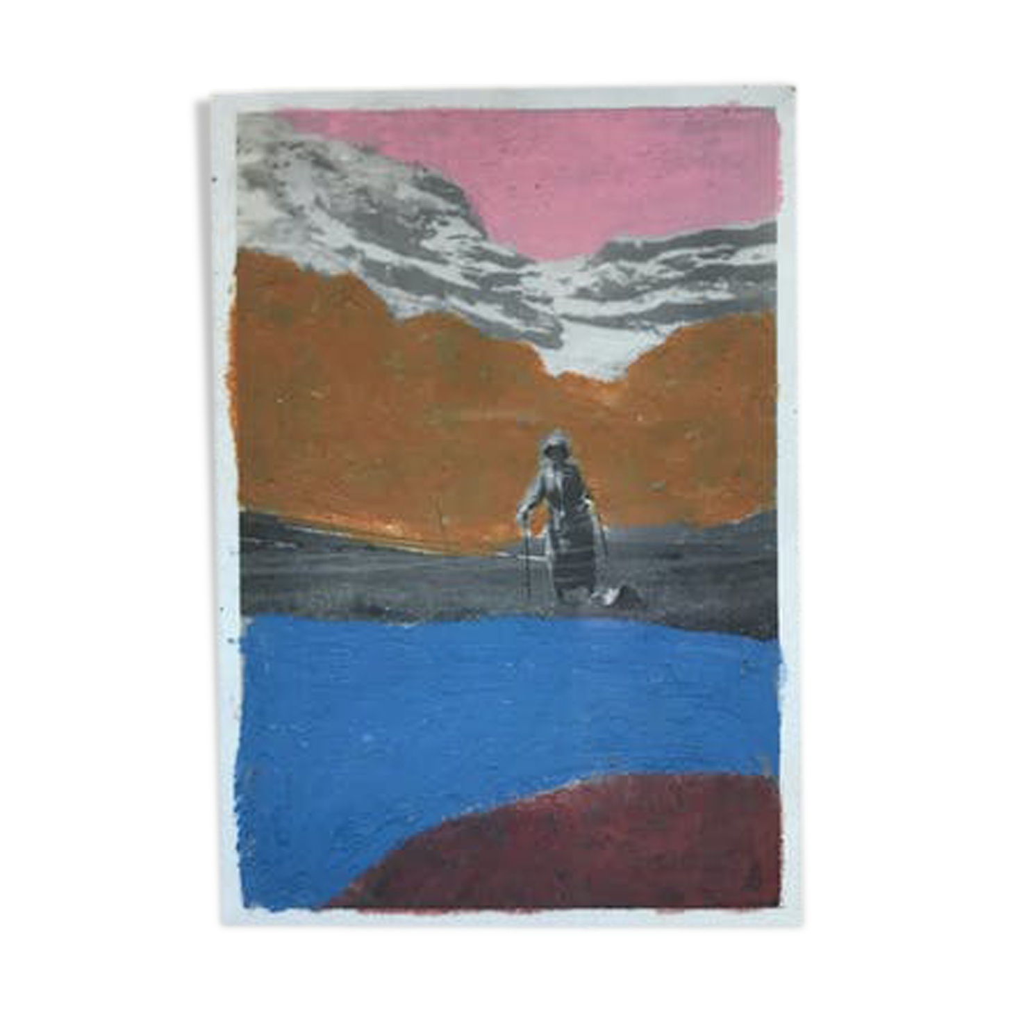 Bold pastels in old photo - Cornwall 1920