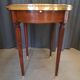 Mahogany and marble bouillotte table