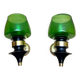 Pair Rustic green glass wall sconce lamps