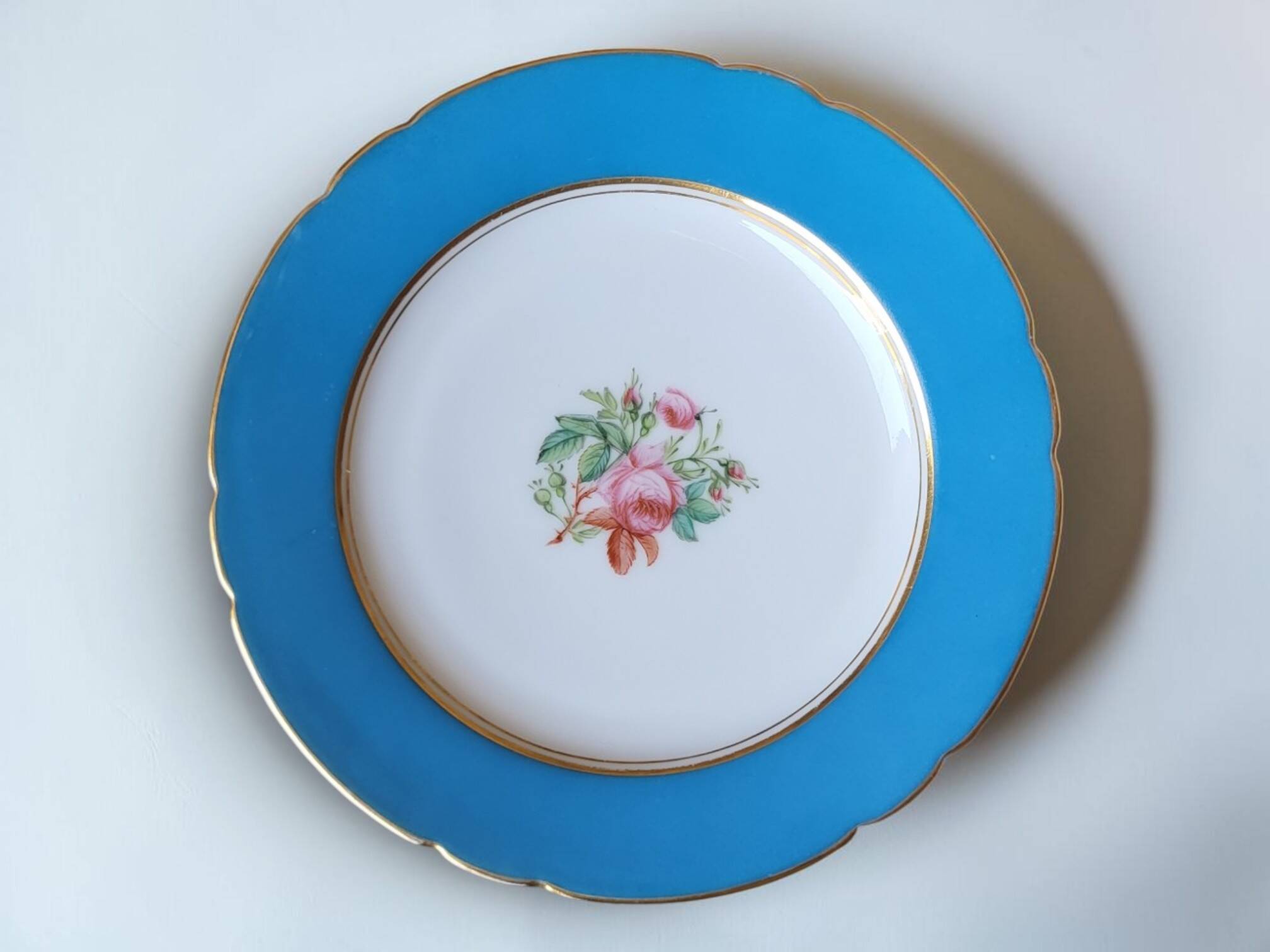 6 dessert plates in porcelain Old Paris 19th century