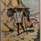 Old poster map of Madagascar - 1931