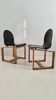 Chaises italiennes minimalistes en bois courbé des années 70, frêne et ébène