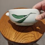 Dish with its lid in Paris porcelain