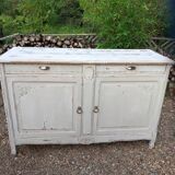 Old low sideboard in solid wood