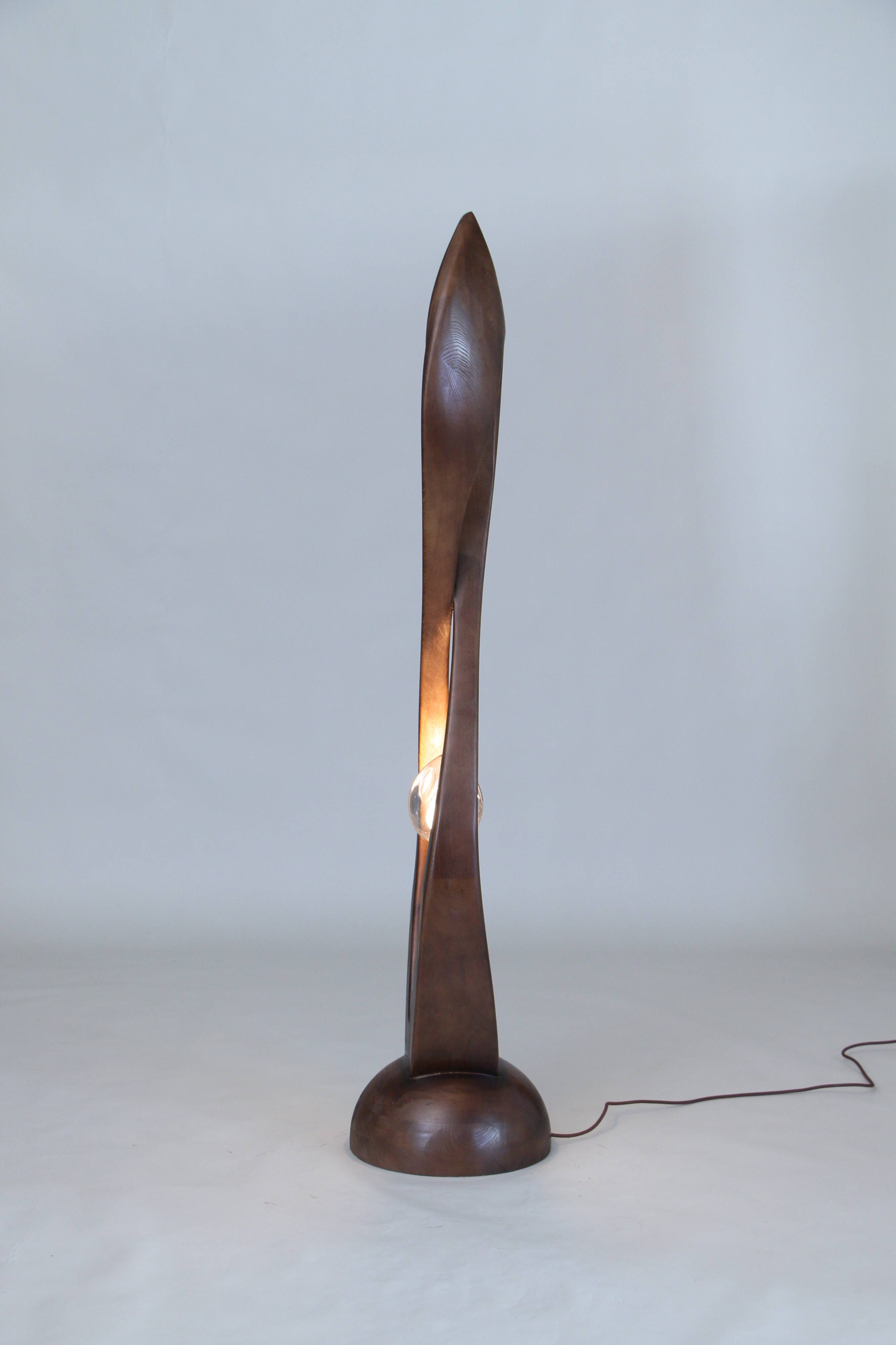 Abstract Wooden Standing Sculpture Floor Lamp by Flowlight Design Inifinity
