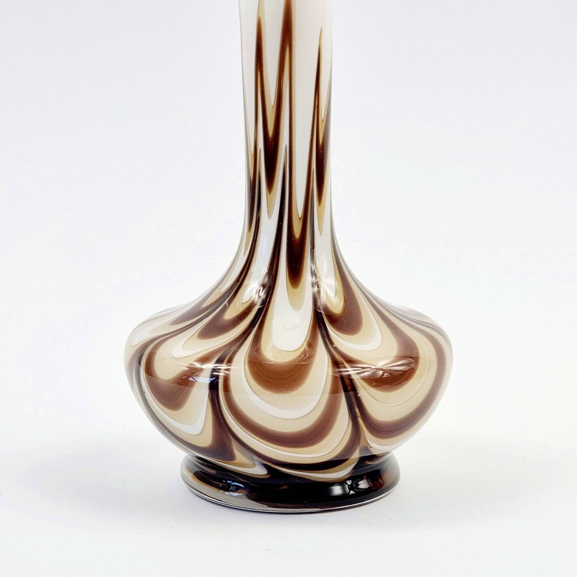 Vintage Pop Art Glass Vase from Opaline Florence, Italy, 1970s