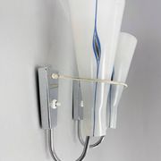 Pair of 1960s Chrome & Glass Wall Lamps by Zukov, 2 Pairs Available