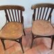 Paire de chaises de bistrot anciennes déco sur le dessus 8