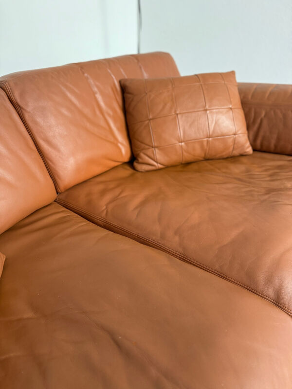 Canapé 2 places en cuir camel design desede ds 76 vintage vintage