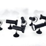 Mid-Century Set of Seven Italian spotlights from 60s