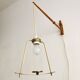 Sculptural 1960s Czech Wall Light – Constructivist Steel & Wood Design