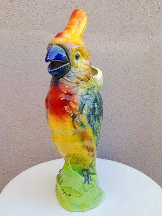 St Clément slip parrot pitcher, 1950