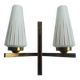 Antique gold two-light wall light