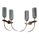 Pair of wall lamps years 50