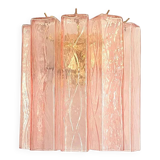 Mid-Century Modern Style Pink "Squared" Murano Glass Wall Sconce
