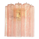 Applique murale en verre de Murano rose « Squared » de style moderne du milieu du siècle dernier