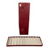 Old series of 12 bayel crystal knife holders + vintage box