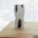 Black and White Hand-Blown Murano Glass Vase by Corso Italia (1980s) – 26 cm tall