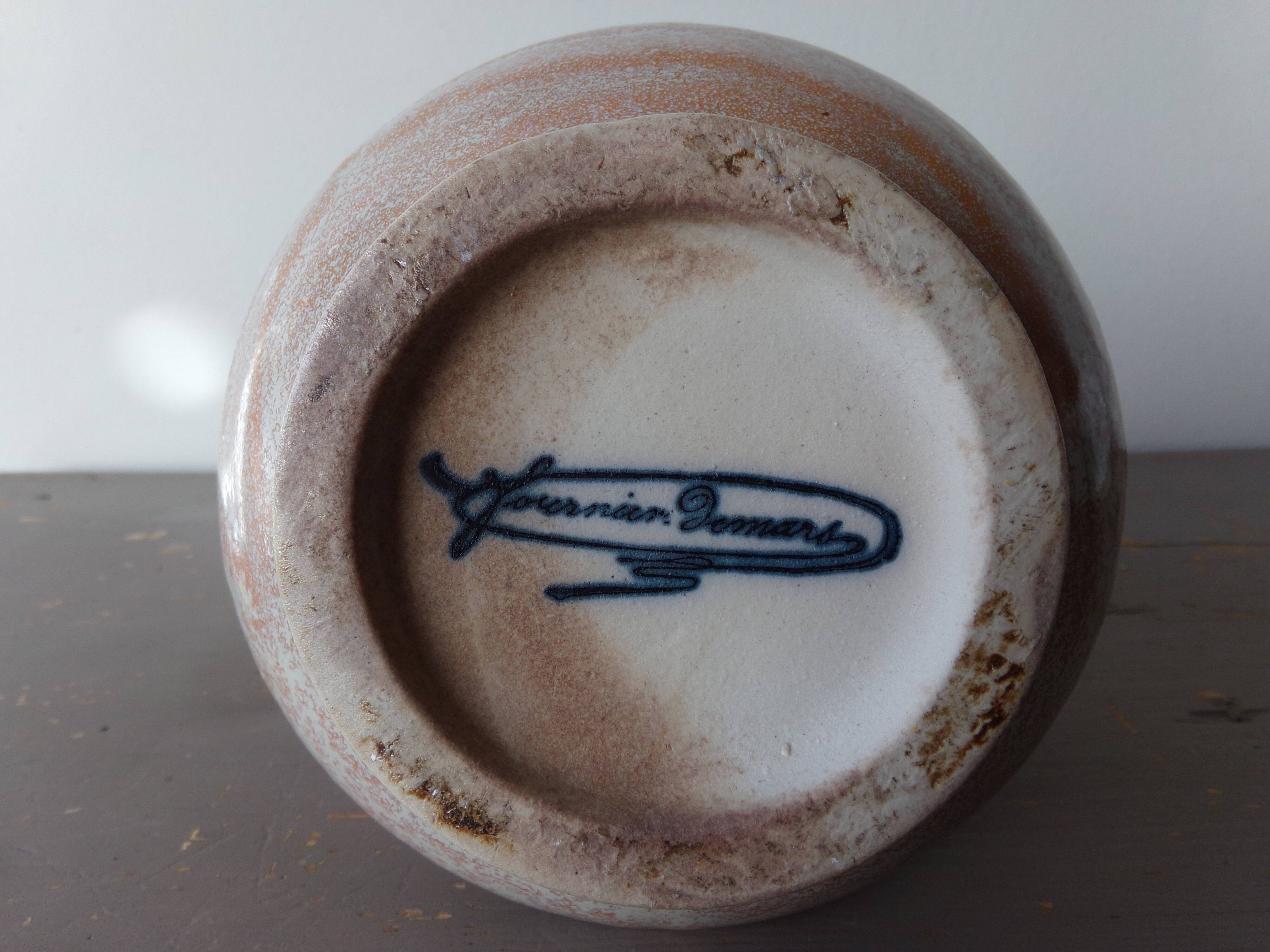 Glazed ceramic handle pitcher Fournier Demars