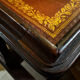 Table basse acajou et cuir  XIX eme