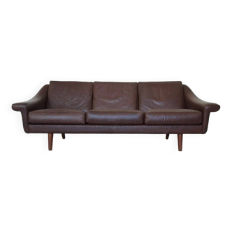 1970,s vintage danish modern 3 person sofa by aage christiansen model "matador