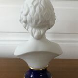 Ancient statuette bust in biscuit