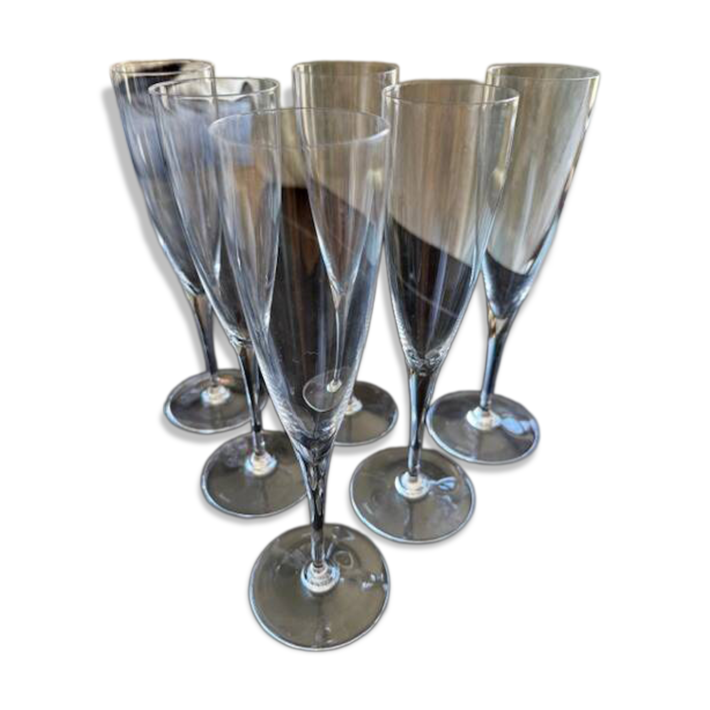 6 flutes à champagne Baccarat