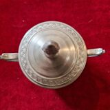 Earthenware and pewter coffee service