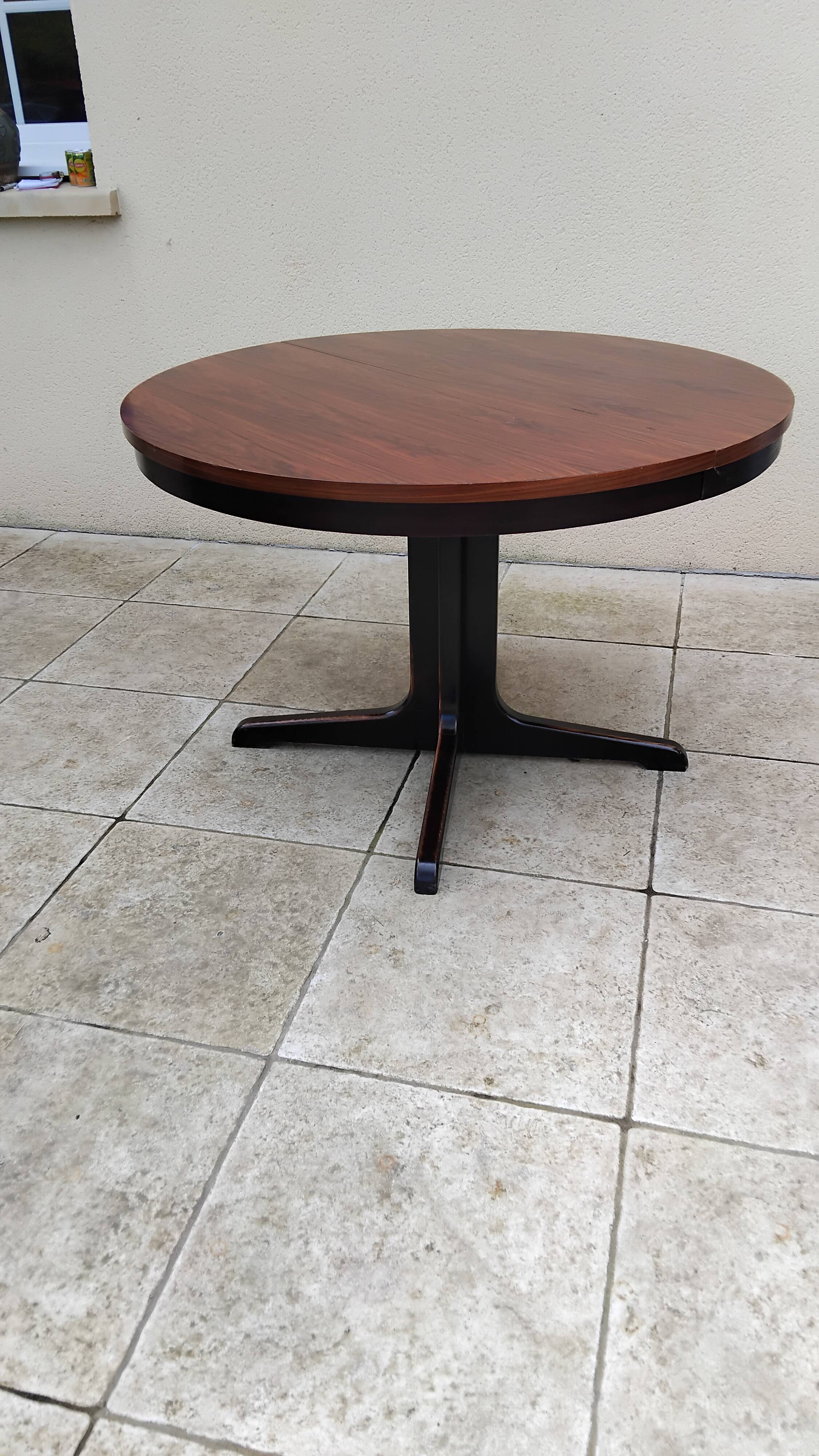 Table extensible vintage de style Baumann scandinave