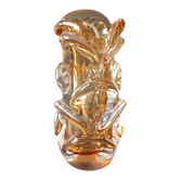 Amber glass vase design Jan Beranek vintage