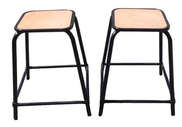 Paire de tabourets vintage d'atelier industriels