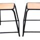 Pair of vintage industrial workshop stools