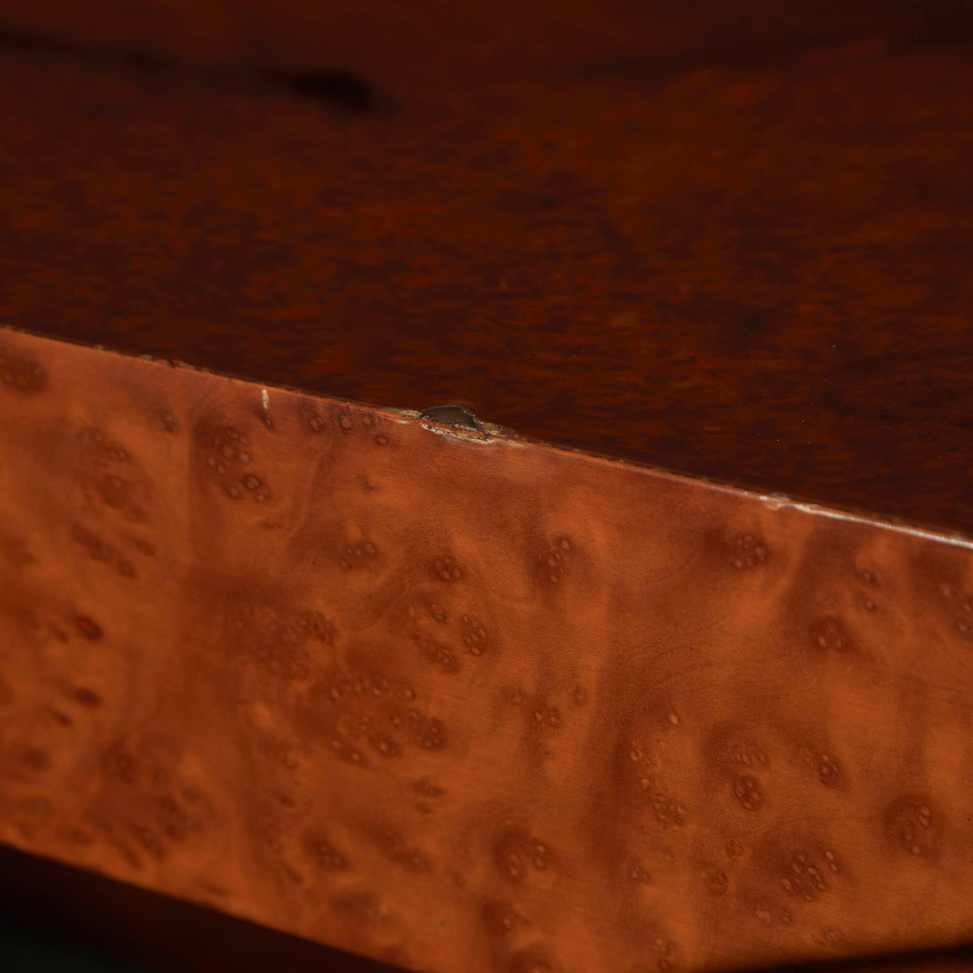 Low Square Coffee Table with Hexagon Patterns