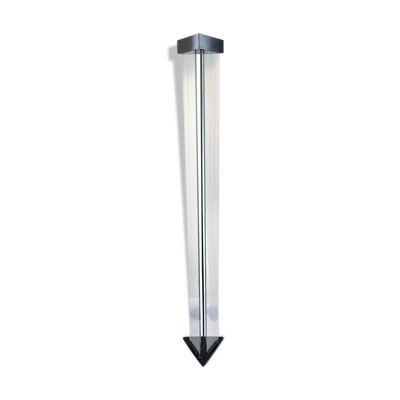 Lampadaire halogène verre et métal 1980