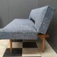 Blue and black fabric daybed Miroslav Navratil, 1960s