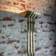 Vintage 80'S halogen floor lamp in gilded brass