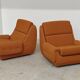 Paire de fauteuils Atlantis Orange République Tchèque 1970