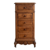 Antique wooden and marble chest of drawers.