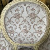 Pair of shepherdess armchairs in Louis XVI 1900 style