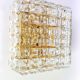 large flush-mounted chandelier in faceted crystal by Kinkeldey, Germany