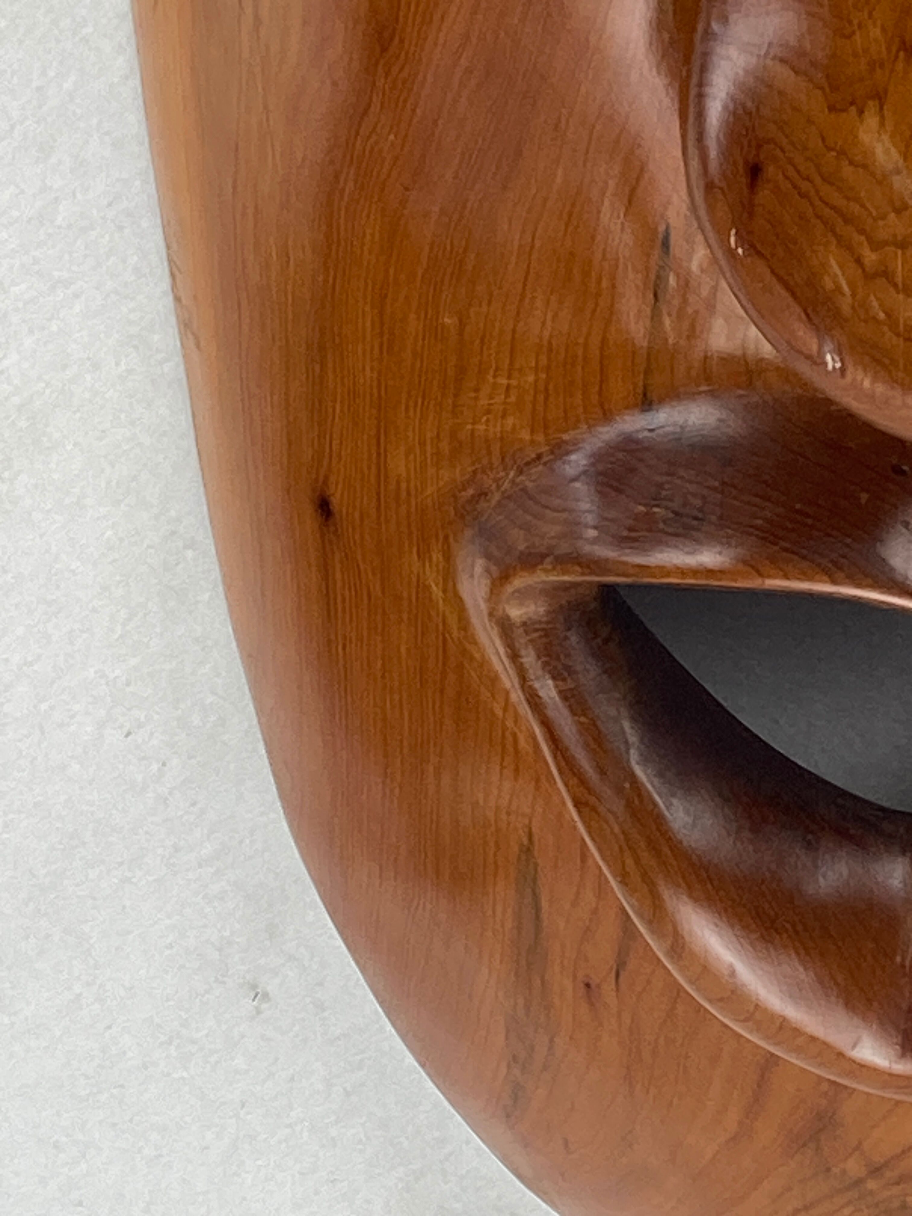 Teak midcentury, 1950s decorative mask 60cm