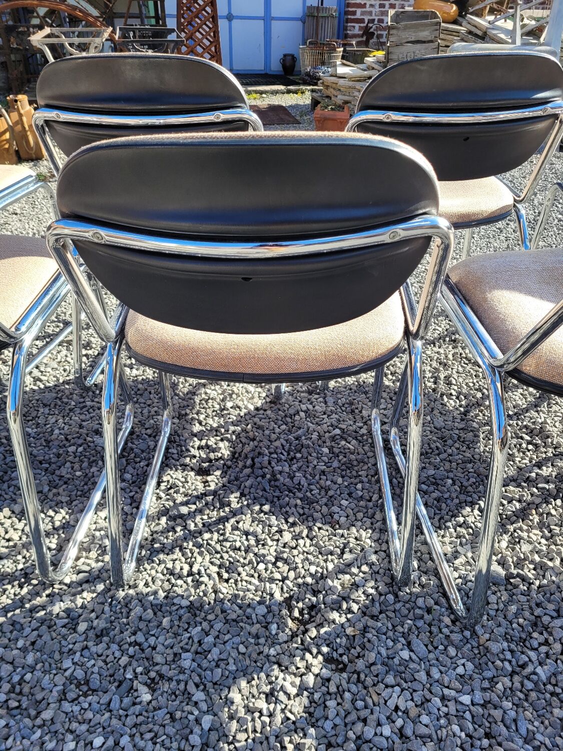 Set of 8 vintage office chairs